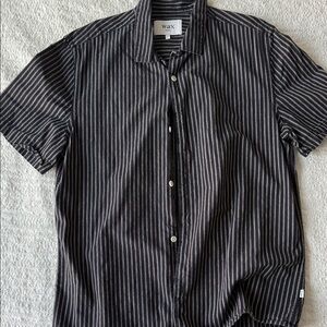Wax Men's Striped Casual Shirt - Black and White